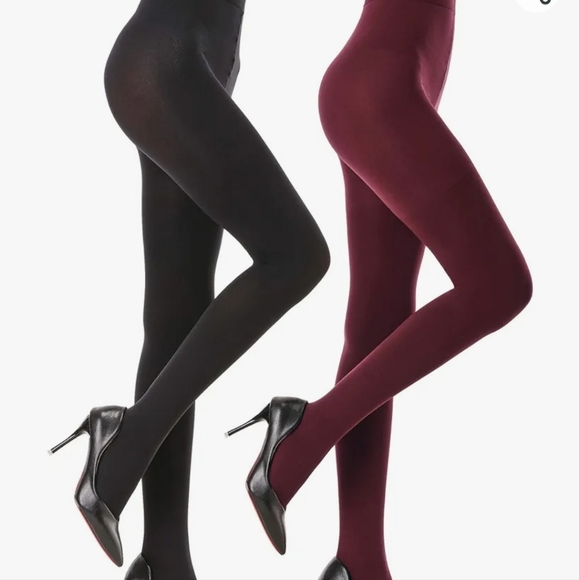 NEW G&Y 2 Pairs Semi Opaque Tights - Picture 1 of 10
